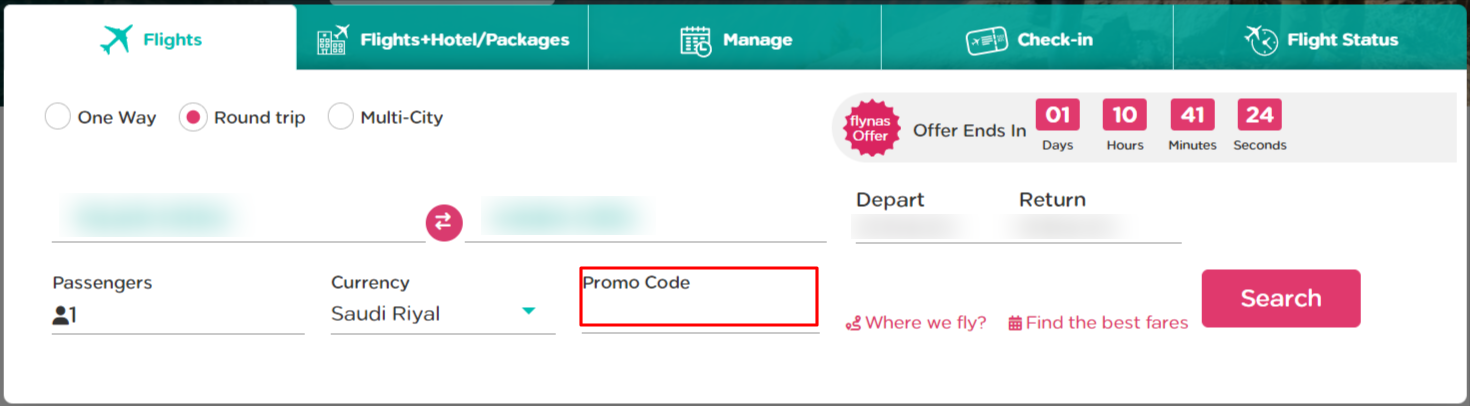 Flynas Coupons KSA: 30% / 10% Off - July 2026
